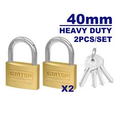 Set 2 candado bronce 40mm igual combinacion 4 llav