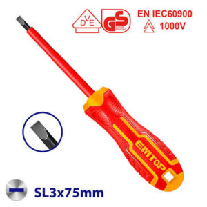 Destornillador 1000V INDUSTRIAL PL 3x75mm Cr-v EMT