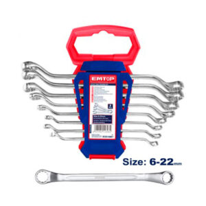 Set de 8 llaves estriadas acodadas 6-22 EMTOP EFRS