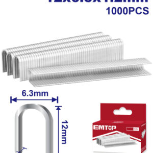 Caja 1000 unid grampa corona 12x6,3x1,2 p/ESGU1001