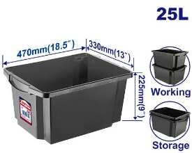 Cajon Contenedor Organizador Apilable 25L Emtb3525